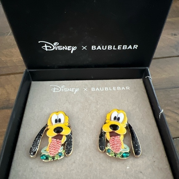 Disney X Baublebar Pluto Earrings Limited Edition Sparkly Rhinestone - Picture 1 of 8